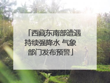 西藏东南部遭遇持续强降水 气象部门发布预警