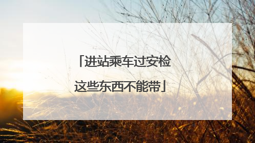 进站乘车过安检 这些东西不能带