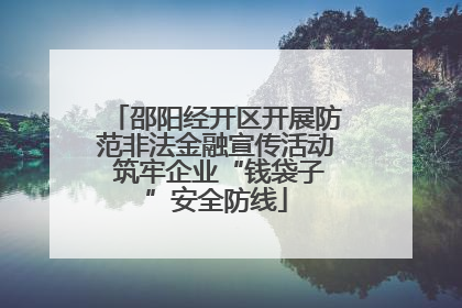 邵阳经开区开展防范非法金融宣传活动 筑牢企业“钱袋子”安全防线