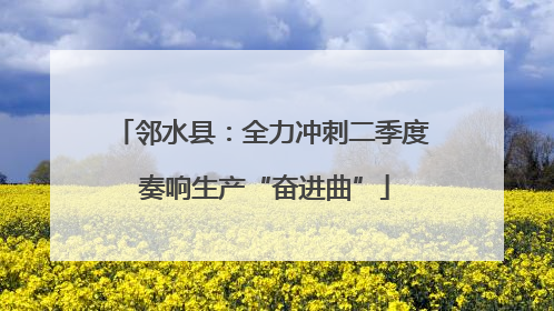 邻水县：全力冲刺二季度 奏响生产“奋进曲”