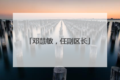 邓慧敏，任副区长
