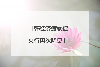 韩经济疲软促央行再次降息