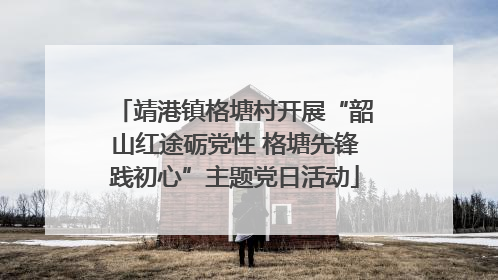 靖港镇格塘村开展“韶山红途砺党性 格塘先锋践初心”主题党日活动