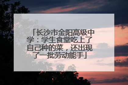 长沙市金阳高级中学：学生食堂吃上了自己种的菜，还出现了一批劳动能手