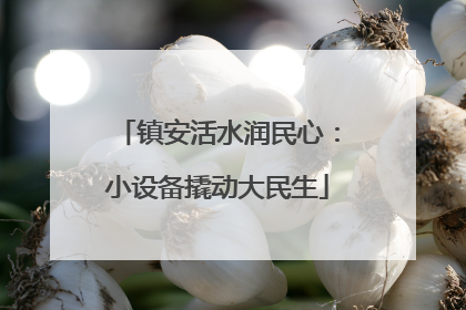 镇安活水润民心：小设备撬动大民生