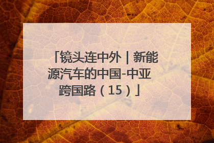镜头连中外｜新能源汽车的中国-中亚跨国路（15）