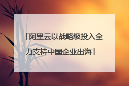阿里云以战略级投入全力支持中国企业出海