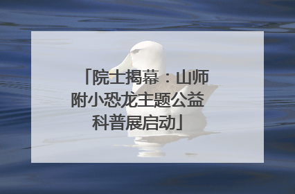 院士揭幕：山师附小恐龙主题公益科普展启动