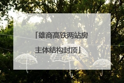 雄商高铁两站房主体结构封顶