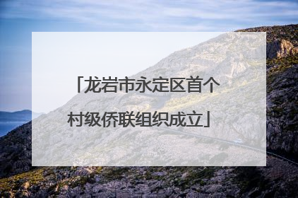 龙岩市永定区首个村级侨联组织成立