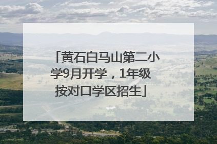 黄石白马山第二小学9月开学，1年级按对口学区招生