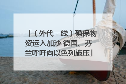 （外代一线）确保物资运入加沙 德国、芬兰呼吁向以色列施压
