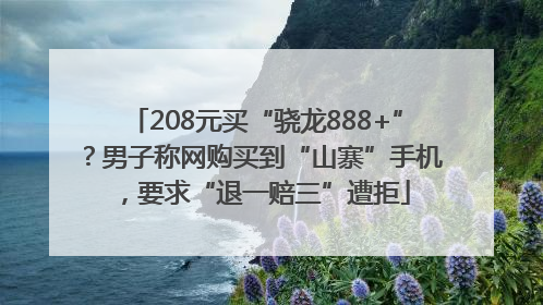 208元买“骁龙888+”？男子称网购买到“山寨”手机，要求“退一赔三”遭拒