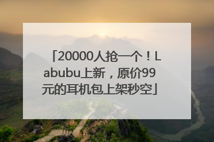20000人抢一个！Labubu上新，原价99元的耳机包上架秒空