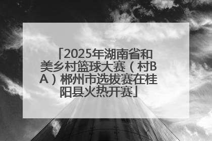 2025年湖南省和美乡村篮球大赛（村BA）郴州市选拔赛在桂阳县火热开赛