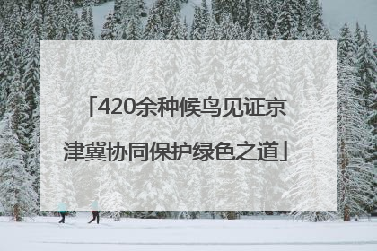 420余种候鸟见证京津冀协同保护绿色之道