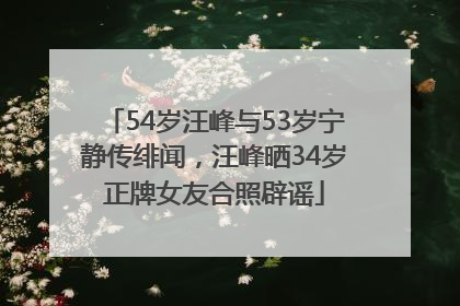 54岁汪峰与53岁宁静传绯闻，汪峰晒34岁正牌女友合照辟谣
