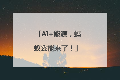 AI+能源，蚂蚁鑫能来了！